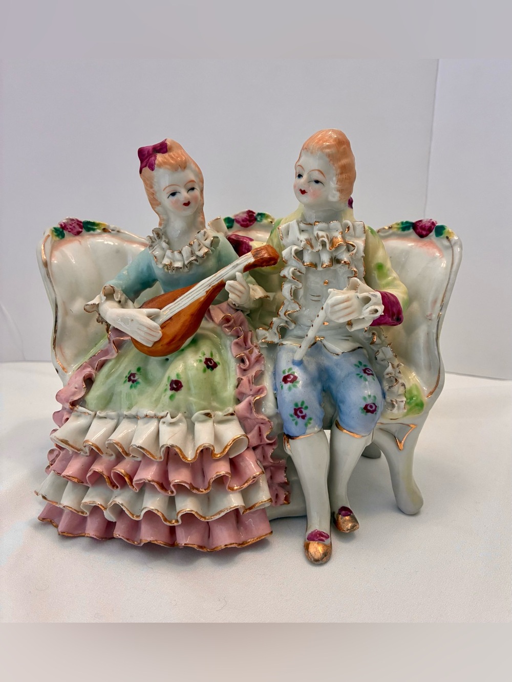 Vintage Bone China Lace porcelain figurine